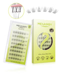 MEILAIMDY Self Adhesive DIY Lashes,0.07mm C Curl 48 Clusters 11-14mm Mixed Length Pre Glued False Eyelashes No Glue Needed Natural Wispy MSA-DIY-014