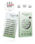 MEILAIMDY Self Adhesive DIY Lashes,0.07mm C Curl 48 Clusters 10-12mm Mixed Length Pre Glued False Eyelashes No Glue Needed Natural Wispy MSA-DIY-017