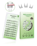 MEILAIMDY Self Adhesive DIY Lashes,0.07mm C Curl 48 Clusters 11-13mm Mixed Length Pre Glued False Eyelashes No Glue Needed Natural MSA-DIY-006