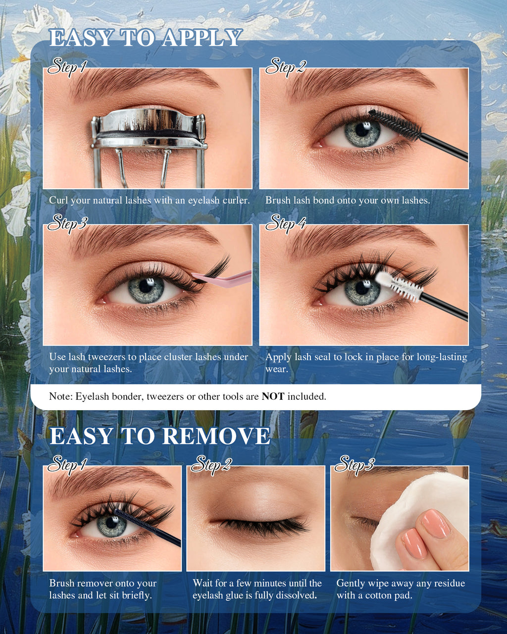 MEILAIMDY DIY Cluster Lashes 0.07mm C Curl (MEDIY006, 140 Clusters 8-15mm Mix Length)