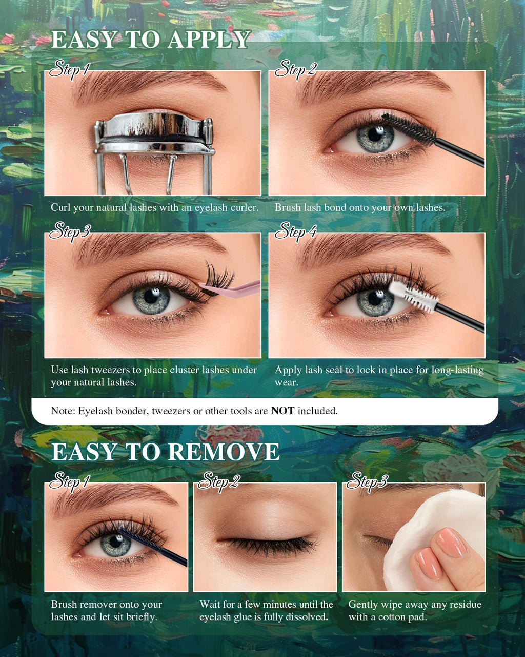 MEILAIMDY DIY Cluster Lashes 0.07mm C Curl (MEDIY004, 140 Clusters 8-16mm Mix Length)