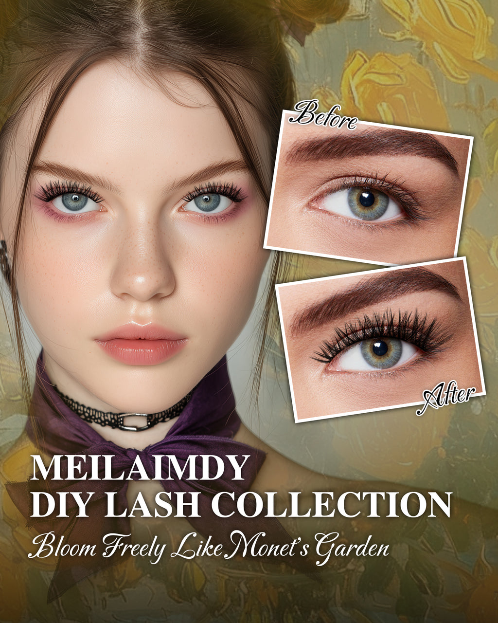 MEILAIMDY DIY Cluster Lashes 0.07mm C Curl (MEDIY008, 126 Clusters 10-18mm Mix Length)
