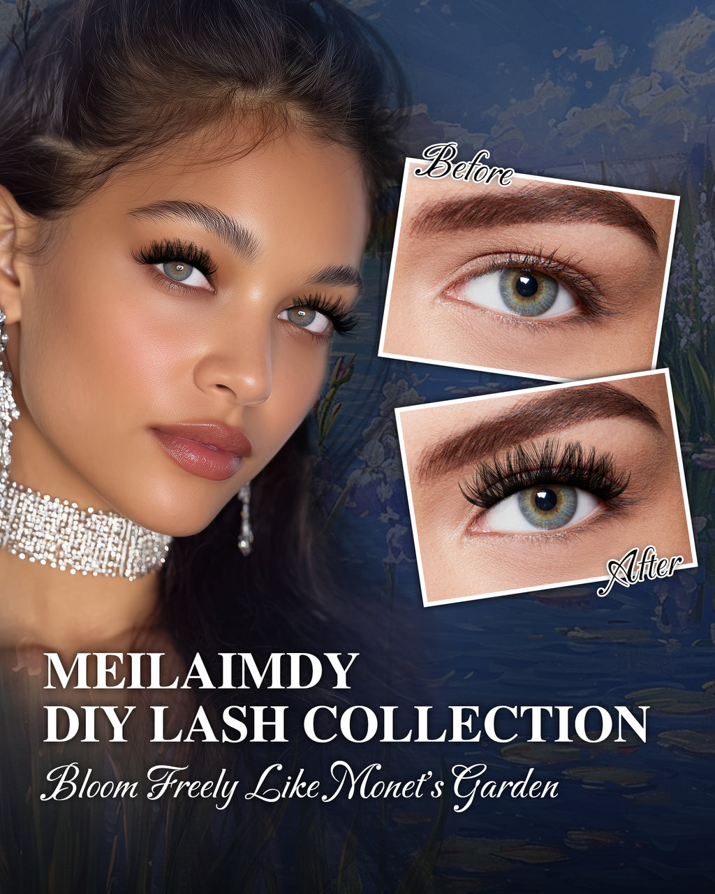 MEILAIMDY DIY Cluster Lashes 0.07mm C Curl (MEDIY005, 140 Clusters 10-15mm Mix Length)
