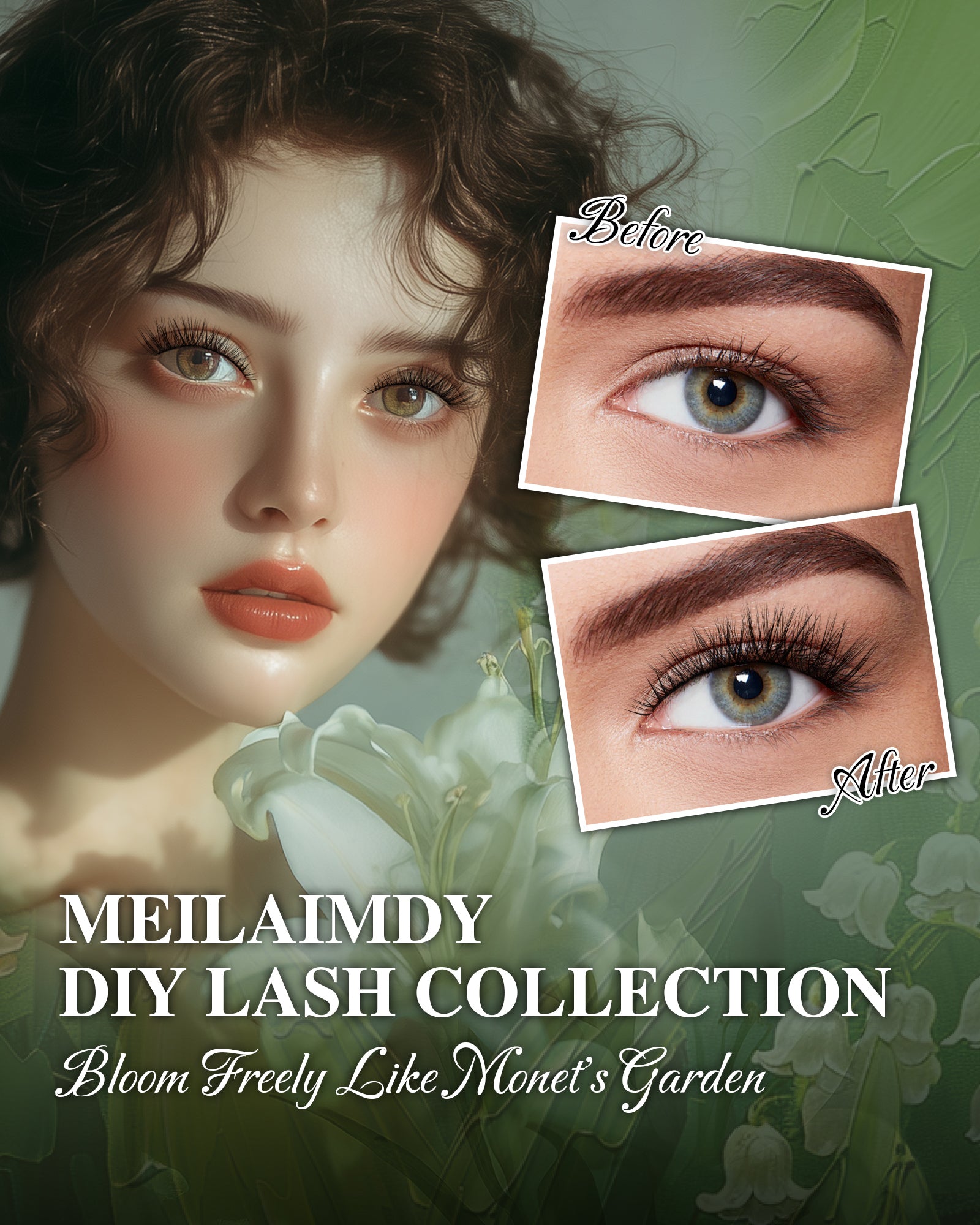 MEILAIMDY DIY Cluster Lashes 0.07mm C Curl (MEDIY007, 126 Clusters 10-18mm Mix Length)