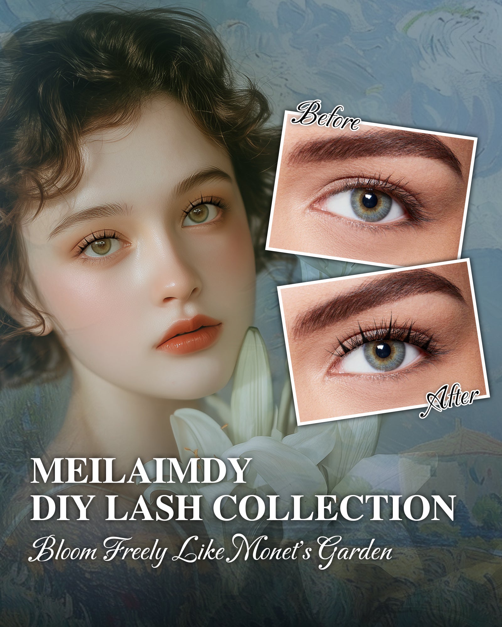 MEILAIMDY DIY Cluster Lashes 0.07mm C Curl (MEDIY002, 140 Clusters 8-12mm Mix Length)