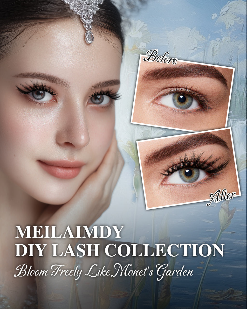 MEILAIMDY DIY Cluster Lashes 0.07mm C Curl (MEDIY006, 140 Clusters 8-15mm Mix Length)