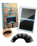 MEILAIMDY 80D 100D DIY Cluster Lashes 0.07mm C Curl 9-15mm Reusable (MEDIY80100C, Black 280 Clusters)
