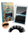 MEILAIMDY 80D 100D DIY Cluster Lashes 0.07mm D Curl 9-15mm Reusable (MEDIY80100D, Black 280 Clusters)
