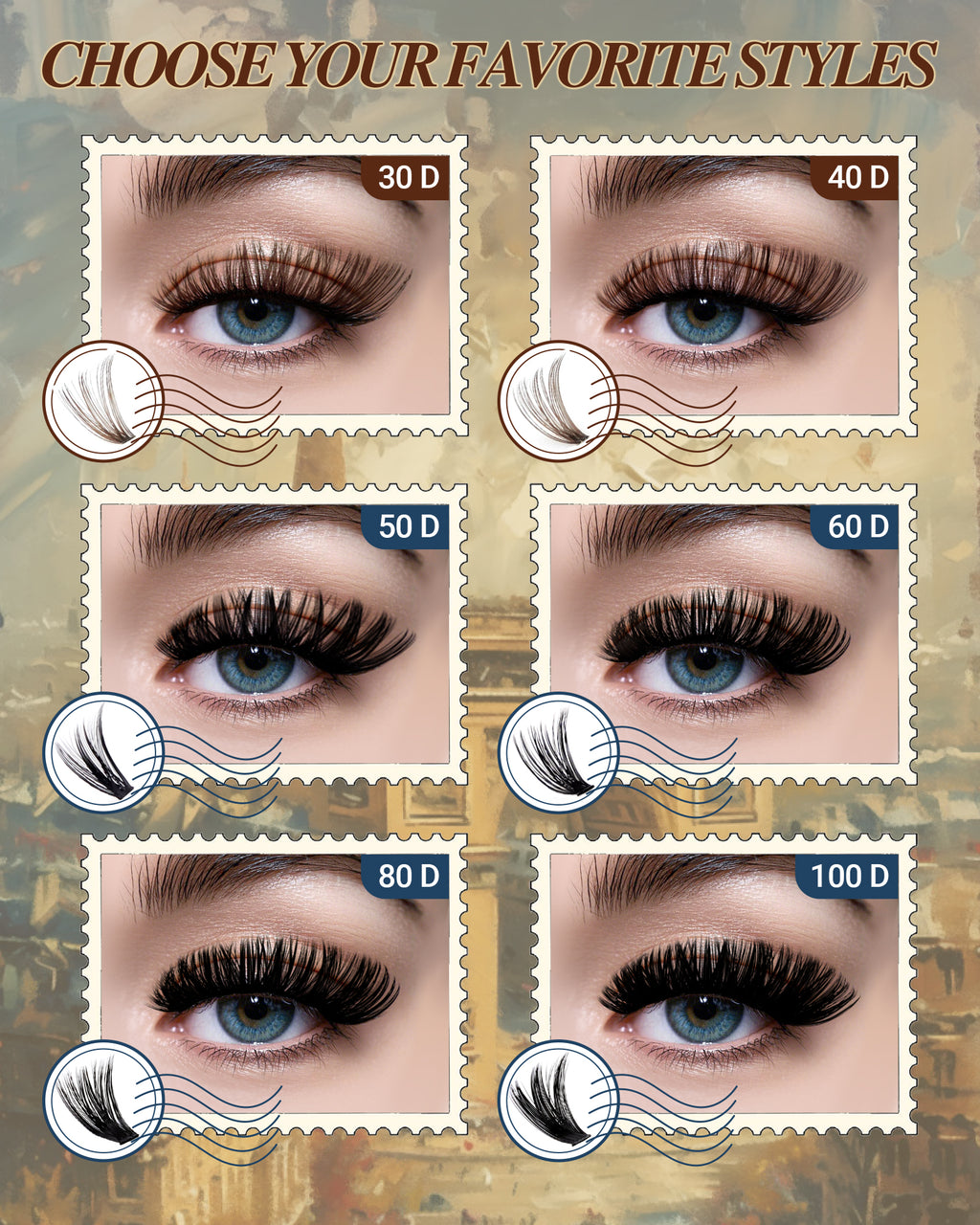 MEILAIMDY 30D 40D DIY Cluster Lashes 0.07mm D Curl 9-15mm Reusable (MEDIYBR3040D, Brown 280 Clusters)
