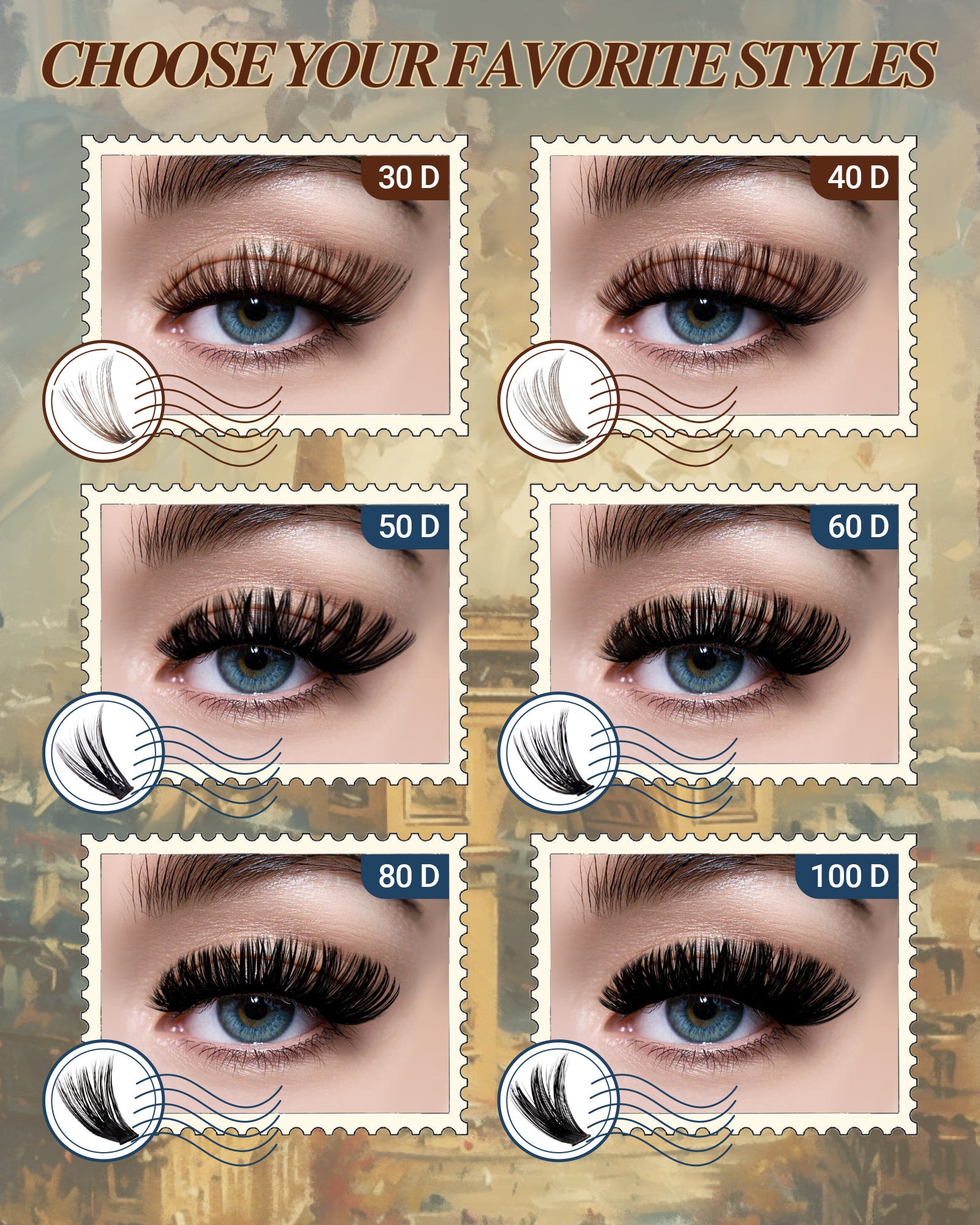MEILAIMDY 30D 40D DIY Cluster Lashes 0.07mm D Curl 9-15mm Reusable (MEDIYBR3040D, Brown 280 Clusters)