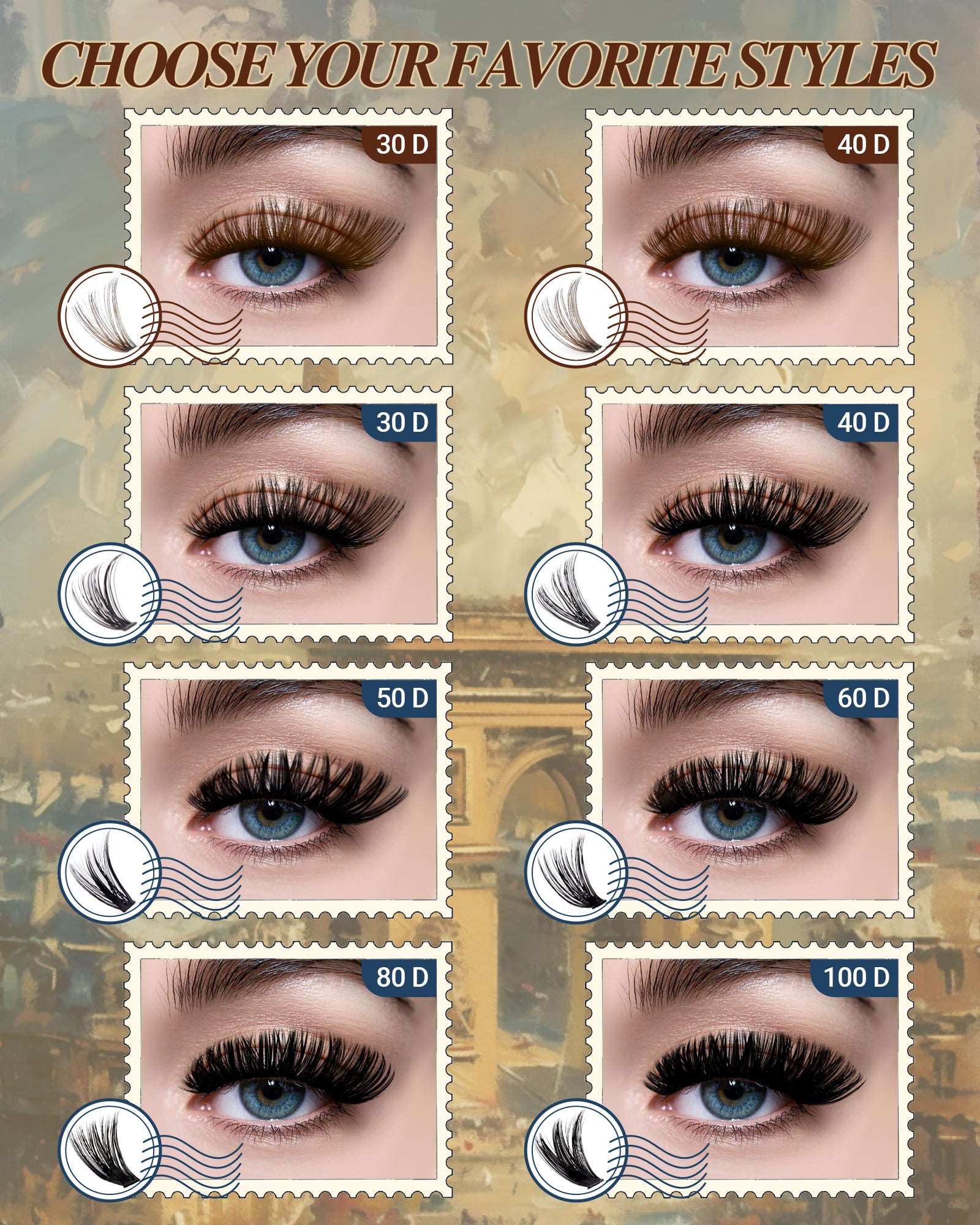 MEILAIMDY 30D 40D DIY Cluster Lashes 0.07mm D Curl 9-15mm Reusable (MEDIYBR3040D, Brown 280 Clusters)