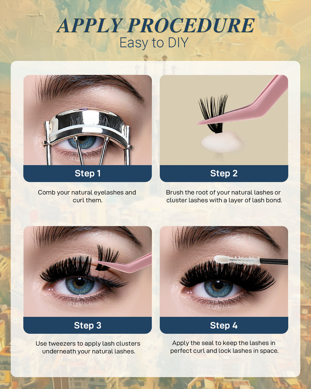MEILAIMDY 80D 100D DIY Cluster Lashes 0.07mm D Curl 9-15mm Reusable (MEDIY80100D, Black 280 Clusters)